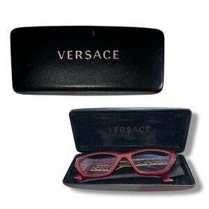 Versace VE3327U Red Gold Cat Eye Eyeglasses Frames w/Lenses